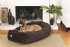 52 Inch Chocolate Suede Bagel Dog Bed By Products