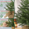 60CM Mini Christmas Tree Artificial Tabletop Christmas Tree PE, Small Xmas Tree with PE Branches and Burlap Bag Base for Christmas Decorations