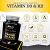 Vitamin D3 4000 IU and Vitamin K2 MK7 100μg - 150 Vegetarian Capsules - 5 Month Supply - High Strength Vitamin D K2 Supplement - Made in UK -