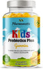 Kids Probiotics Plus Vegan Gummies - 150 Natural Pineapple Flavour - with Lactobacillus & Bifidobacterium - Supported with Vitamin C, B3, B5 & B6 - for Immune Support & Gut Health