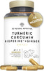 Turmeric Curcumin 95% with Bioperine®, Probiotics 2 Billion UFC & Ginger, 130 Days of 10.000 mg CurQreal® Curcumin, Prebiotics, Anti-inflamatory, Antioxidant, Supports Digestion