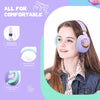 Kids Bluetooth Headphones for Girls, 3D Cat Headphones with LED Light, 2 in 1 Wired/Wireless Childrens Headphones with Mic, Portable Over-ear Headphone for iPad/Kindle/Tablet, with Gift Box