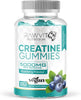 Creatine Monohydrate Gummies, 5000mg, 40-60 Days' Supply, 120 Gummies, Vegan, Blueberry Flavour Muscle Building Supplement