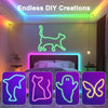 5M Neon LED Rope Lights, Waterproof LED Lights for Bedroom Flexible LED Light Strip with Remote and APP Control, RGB Lighting Strip for Indoors Outdoors Bedroom Room Home Decor