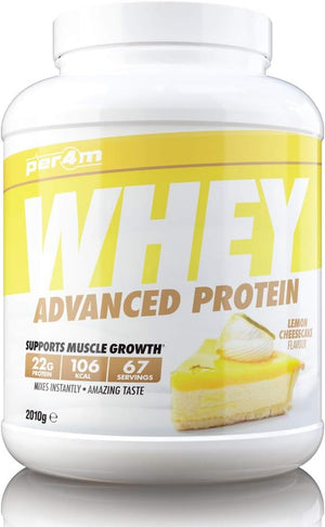 Protein Whey Powder | 67 Servings of High Protein Shake with Amino Acids | for Optimal Nutrition When Training | Low Sugar Gym Supplements (Lemon Cheesecake, 2010g)