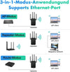 2024 WiFi Extender Booster,WiFi Booster Range Extender,WiFi Repeater Internet Booster, Wireless Internet Repeater with Ethernet Port 4 Antennas,WiFi Boosters for Home(black)