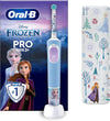 Pro Kids Electric Toothbrush, Christmas Gifts For Kids, 1 Toothbrush Head, x4 Frozen Stickers, 1 Travel Case, 2 Modes with Kid-Friendly Sensitive Mode, For Ages 3+, 2 Pin UK Plug, Blue