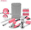 24pc Pink Tool Kit for Women - Small DIY Household Mini Tool Set of Starter Basic Ladies DIY Tools for Home & Office - Tool Box with Hand Tools Included