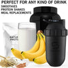 Tumbler: Protein Shaker Bottle, 700ml - Capsule Shape Mixing - Easy Clean Up - No Blending Ball or Whisk Needed - BPA Free - Mix & Drink Shakes, Smoothies, More - Matte Black/Black Logo