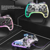 Wired Controller for Switch, PC, PS3, IOS, OS X, Wired Game Controller with RGB Light, 6 Axes Gyroscope Burst Wake Up Function Transparent Gamepad for Switch for PS3 PC