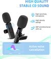 Wireless Microphones, Wireless Lavalier Microphone for iPhone/iOS/Android/PC/Laptop, Plug-Play Bluetooth Microphone, 3 Level Noise Reduction Auto Sync for Recording, Live Streaming, TikTok, YouTube