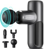Mini Massage Gun Deep Tissue,  5 Speeds Muscle Massage Gun with 4 Massage Heads, 3200rpm Powerful Small Massage Gun, Super Quiet Percussion Massager for Muscle Pain Relief