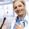 Pro 2 Electric Toothbrush with Smart Pressure Sensor, 2 Handles, 2 Cross Action Toothbrush Heads, 2 Modes with Daily Clean, Gifts for Men/Women, 2 Pin UK Plug, 2900, Black & Pink