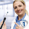 Pro 2 Electric Toothbrush with Smart Pressure Sensor, 2 Handles, 2 Cross Action Toothbrush Heads, 2 Modes with Daily Clean, Gifts for Men/Women, 2 Pin UK Plug, 2900, Black & Pink