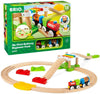 My First Railway Beginner Wooden Railway Train Set - Toys for Kids 18 Months Up for Toddlers