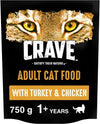 Dry Cat Food - High Protein and Grain-Free Cat Food with Turkey and Chicken, 750 g (Pack of 4)