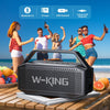 Bluetooth Speaker, 80W PEAK IPX6 Waterproof Loud Portable Bluetooth Speaker Wireless with 2 Full-Range Drivers/Rich Bass,2 Pairing/30H/U-Disk/TF Card/AUX/EQ, Party Boombox Outdoor Large Speaker