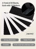 240Pcs Double Sided Hair Tape - Hair Extension Tape Tabs Replacement Tape for Hair Extensions Lace Wig Hairpiece Toupee Hair Weft (Black)