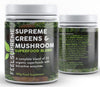 - Super Greens Powder with Mushroom - 35 Nutrient Dense Superfoods, Natural, no Added Sugar - High in Fibre, Protein, Vitamin C, Spirulina - Greens Supplement, Mushroom Powder - 300g