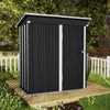 "Premium Metal Garden Shed - Secure Outdoor Storage Solution for Bikes, Tools, and Lawn Equipment - 5 x 3 Ft, Waterproof with Lockable Door - Stylish Black Finish"