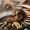 Hot Pot Electric with BBQ Grill Hotpot Chinese Pot Cooker 220V 2200W Korean Barbecue Thai ShabuShabu 2 in 1 Set
