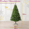 Artificial Christmas Tree 5ft, Traditional Green Spruce, Bushy Branches, Lifelike Dual Tone PVC Needles, Indoor Xmas Decoration, Easy Assembly with Stand, Tip Count 339 (skirt not included)