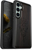 Wood Case for Galaxy S23 FE Case 2023 [Natural Wood & Black Soft TPU] Shockproof Protective Cover Unique Wooden Case Compatible with S23 FE Case (Viking Compass Vegvisir-Blackwood)