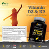 Vitamin D3 4000 IU and Vitamin K2 MK7 100μg - 150 Vegetarian Capsules - 5 Month Supply - High Strength Vitamin D K2 Supplement - Made in UK -