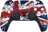 Impression UK Flag Full Set Skin Decal for ps5 Console Disc Edition, Sticker Vinyl Decal Cover for ps5 Controller & Charging Station & Headset & Media Remote