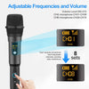 Karaoke Wireless Microphones, Microphone for Professional Singing,2.4GHz Cordless Handheld Microphone,6.35/3.55mm mic Hole with Rechargeable Receiver for Karaoke Machine,Wedding,DJ,Party