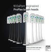 Duo PRO Ultra Whitening 40,000 VPM Electric Smart ToothBrushes ADA Accepted - 4 Modes with Smart Timers - UV Sanitizing & Wireless Charging Base - 10 Proflex Brush Heads & 2 Travel Cases
