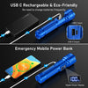 Torch Rechargeable, 500000 Lumens Torches LED Super Bright Flashlight, Adjustable Focus, 5 Modes, 5000 mAh Long Lasting, IP67 Waterproof, Smart Digital Display for Camping, Power Cuts,Emergency