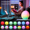 Alarm Clock Wake Up Light with Sunrise/Sunset Simulation Dual Alarms and Snooze Function, 7 Colors Atmosphere Lamp, 7 Natural Sounds and FM Radio, Built-in Phone Charging Port [Energy Class G]