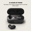 SoundForm True Wireless Earbud Headphones (Bluetooth Earphones for iPhone, Samsung, Google, Touch Control, Portable Charging Case, 24 Hours Playtime, Noise Isolation, Sweatproof) - Black