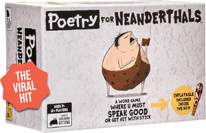 Poetry for Neanderthals by  - 2+ Players - Ages 7+ - 15 Minutes to Play - Competitive Word Guessing Game - Party Game, Family Game Night, Kid and Adult Card Game