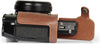 Ever Ready Genuine Leather Half Camera Case Compatible with Fujifilm X100VI (Brown)