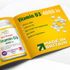 Vitamin D3 4000 IU - 400 High Strength Vitamin D Tablets (1+ Year Supply) - Vegetarian - Immune System Booster - Gluten Free - Vitamin D Supplements - Made in The UK