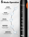 Electric Toothbrush for Adults, Rechargeable Sonic Electronic Toothbrush with 6 Brush Heads and Travel Case, 5 Modes 2 Mins Smart Timer, 48000VPM 10X Powerful