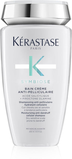 Kérastase Symbiose, Moisturising Anti-Dandruff Cellular Shampoo, For Dry, Sensitive Scalps Prone To Dandruff, Sulphate-Free, Silicone-Free, Bain Crème Anti-Pelliculaire, 250 ml