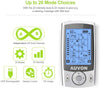 Dual Channel TENS Machine for Pain Relief, TENS Unit Muscle Stimulator with 20 Modes, 2" and 2"x4" TENS Pads Replacement