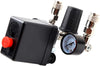 Air Compressor Pressure Control Switch with Valve Gauges Regulator