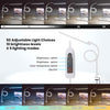 LED Desk Lamp with Clamp, Eye Caring Reading Lamp with 10 Brightness, 5 Color Modes, Long Flexible Gooseneck Daylight Light, Architect Task Lamp, Clip on Lamps for Home Office, Super Bright