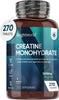 Creatine Monohydrate Tablets 3000mg - 270 Creatine Tablets - Gym Supplement for Men & Women - Creatine Monohydrate Powder Alternative - Vegan & Keto Unflavoured Energy Supplement for Workout