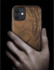 Magnetic Wood Case for iPhone 12 Case [Hard Real Wood & Soft TPU] Shockproof Protective Cover Unique & Classy Wooden Case Compatible with MagSafe (Wave Off Kanagawa-Walnut)