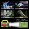 Rechargeable LED Torch, Multi-Functional Camping Light, Waterproof Outdoor Spotlight Searchlight, High Power Beam Flashlight, 650lm Lightweight Lantern