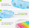 Weekly Pill Box Organizer with Cutter, Portable Pill Boxes 7 Day 3 Times A Day, 7 Day Tablet Organizer with Large Separate Compartments to Hold Medication, Vitamins, Fish Oil and Supplement