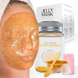 Peel-Off Chamomile Jelly Mask for Face Care – A 23 fl oz Rubber Mask Jar for 30 to 35 Treatments – A Skin Care Moisturizing Gel Mask of Spa Set for Men, Women and Adults