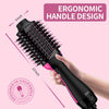 Hair Dryer Brush Blow Dry Brush in One, 4 in 1 One Step Hairdryer and Styler Volumizer Hot Air Brush with Negative Ion Anti-frizz Ceramic Titanium Barrel Hair Straightener Brush