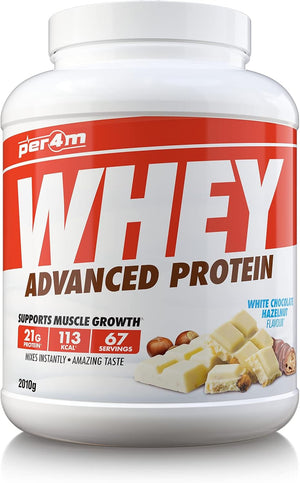 Protein Whey Powder | 67 Servings of High Protein Shake with Amino Acids | for Optimal Nutrition When Training | Low Sugar Gym Supplements (White Choc Hazelnut, 2010g)