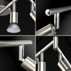LED Ceiling Light Rotatable, 6 Way LED Ceiling Spotlight, Matt Nickel & Swivelling Design, Including 6 X 4W GU10 LED Bulbs (450LM, Cool White 6000K),for Kitchen, Living Room, Bedroom